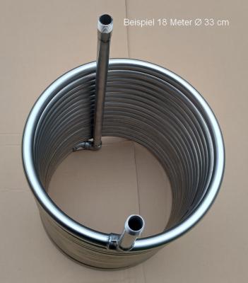 Edelstahlspirale Kühlspirale - Ø 33 cm - 24 Meter